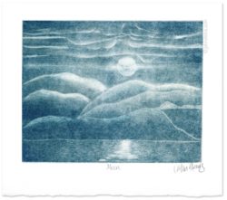 "Moon" ~Mezzotint intaglio print ~ © John Steins